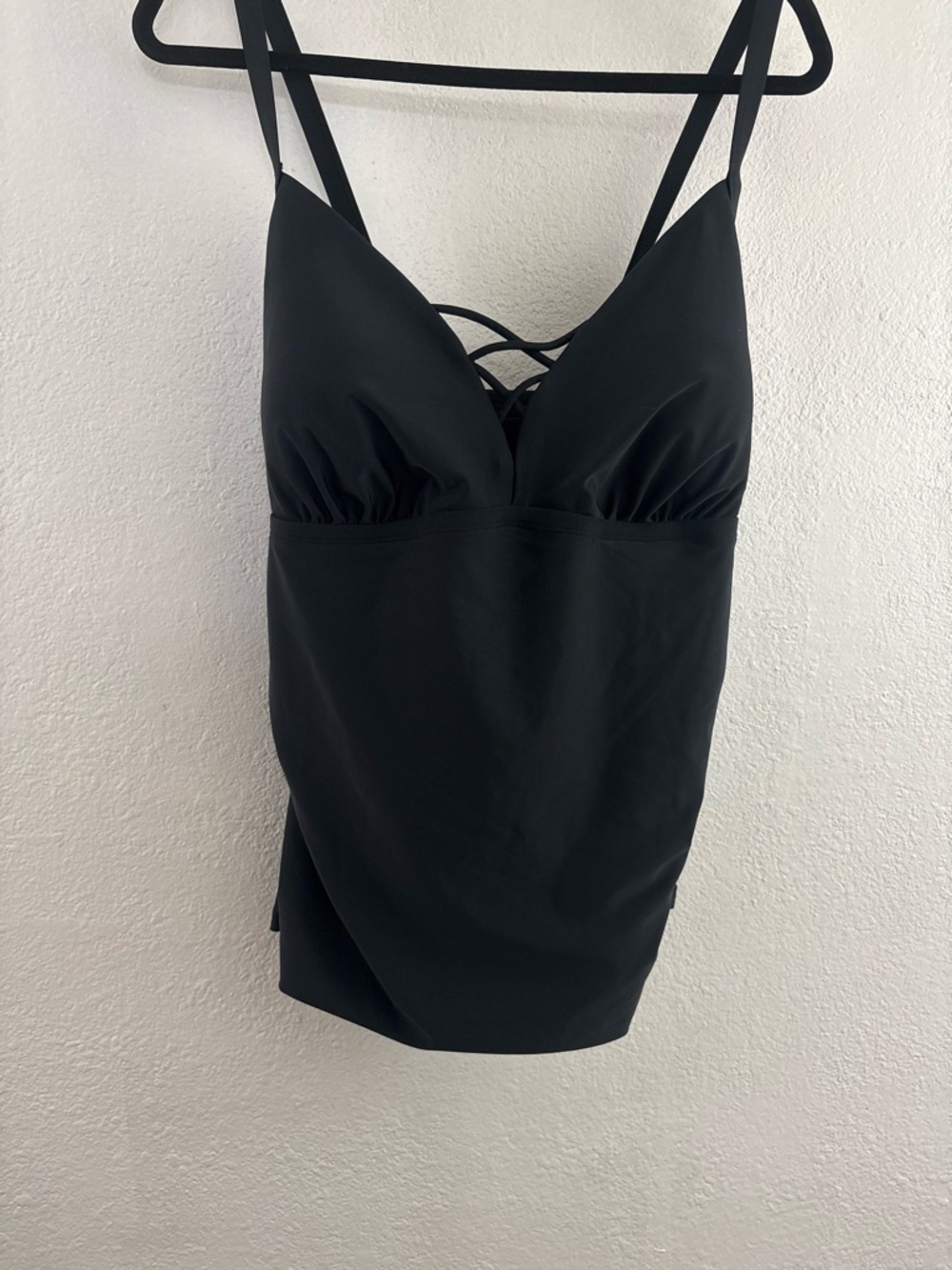 Aqua Couture Black Tankini Top Size 2X